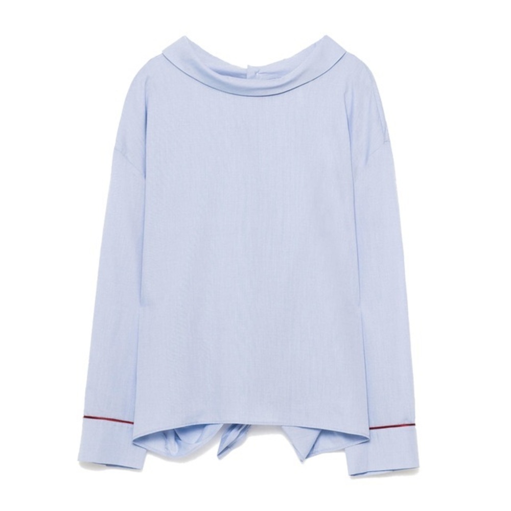ZARA | NWOT Blue Reversible Button up
